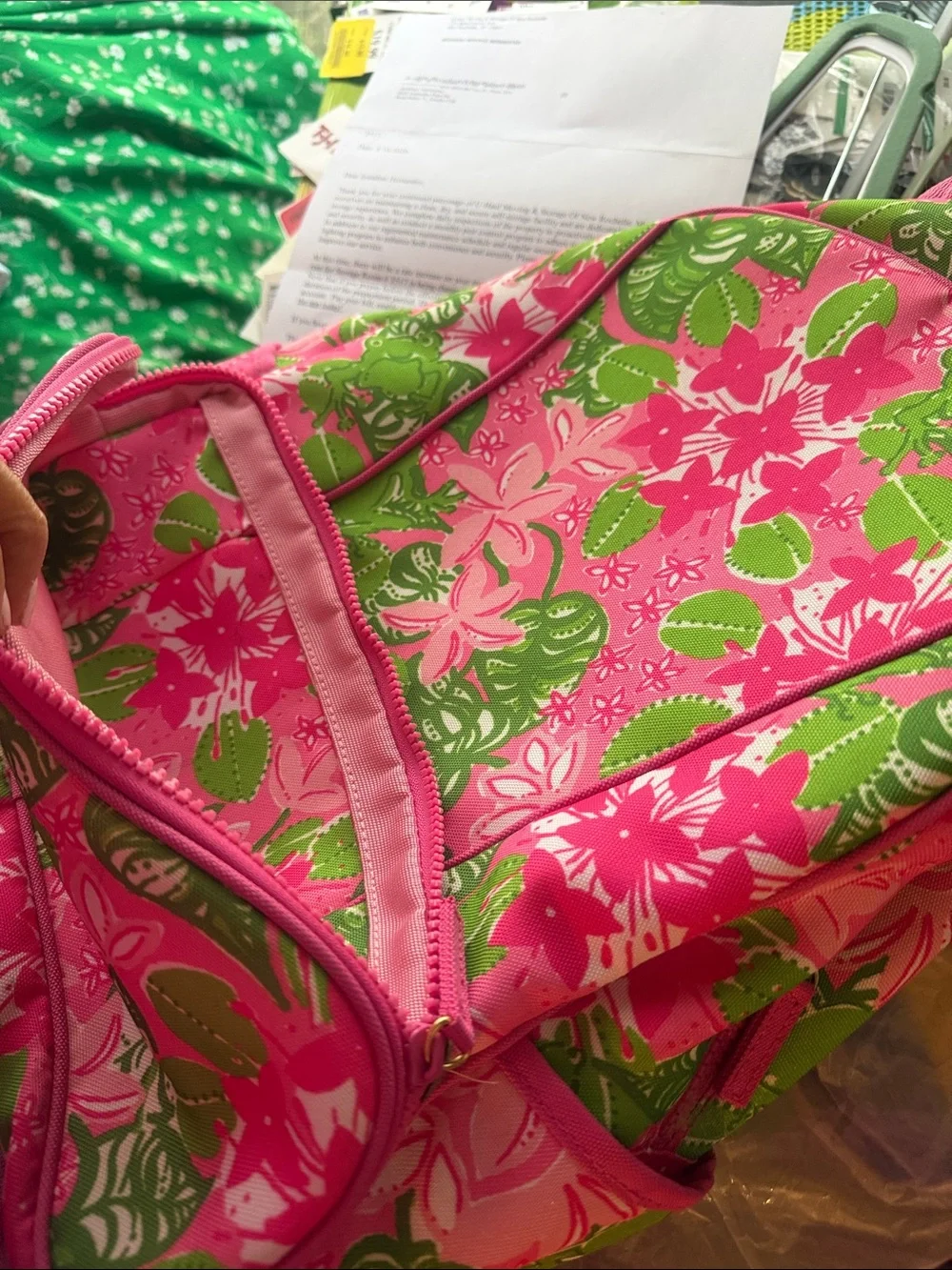Lilly Pulitzer Pink & Green Floral Mini Backpack